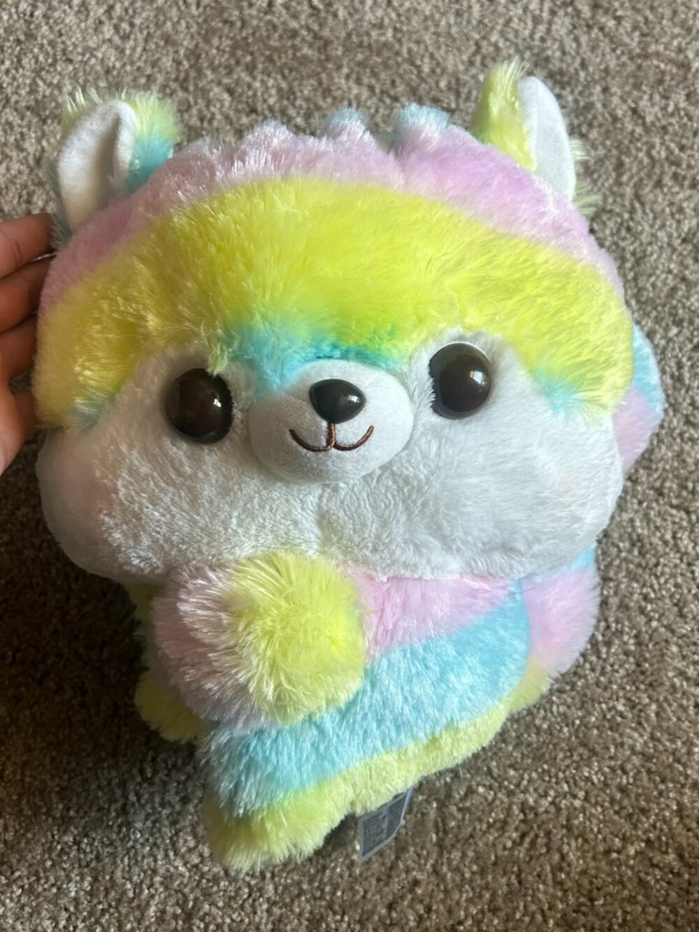Amuse Alpacasso Pastel Rainbow Alpaca Plush